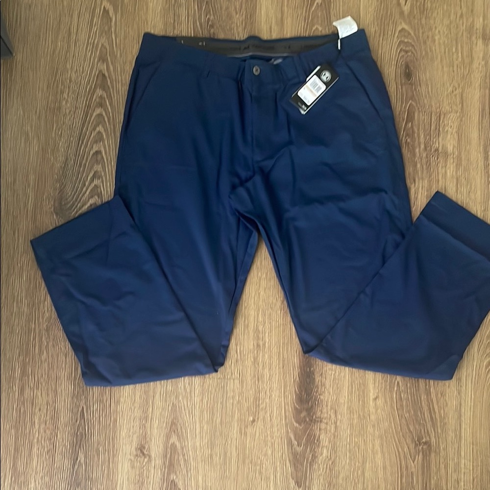 Under Armour Blue Dress Pants Flat Front Design